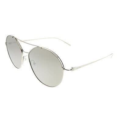 Prada PR56US Sunglasses Silver w/Light Grey Mirror Silver 